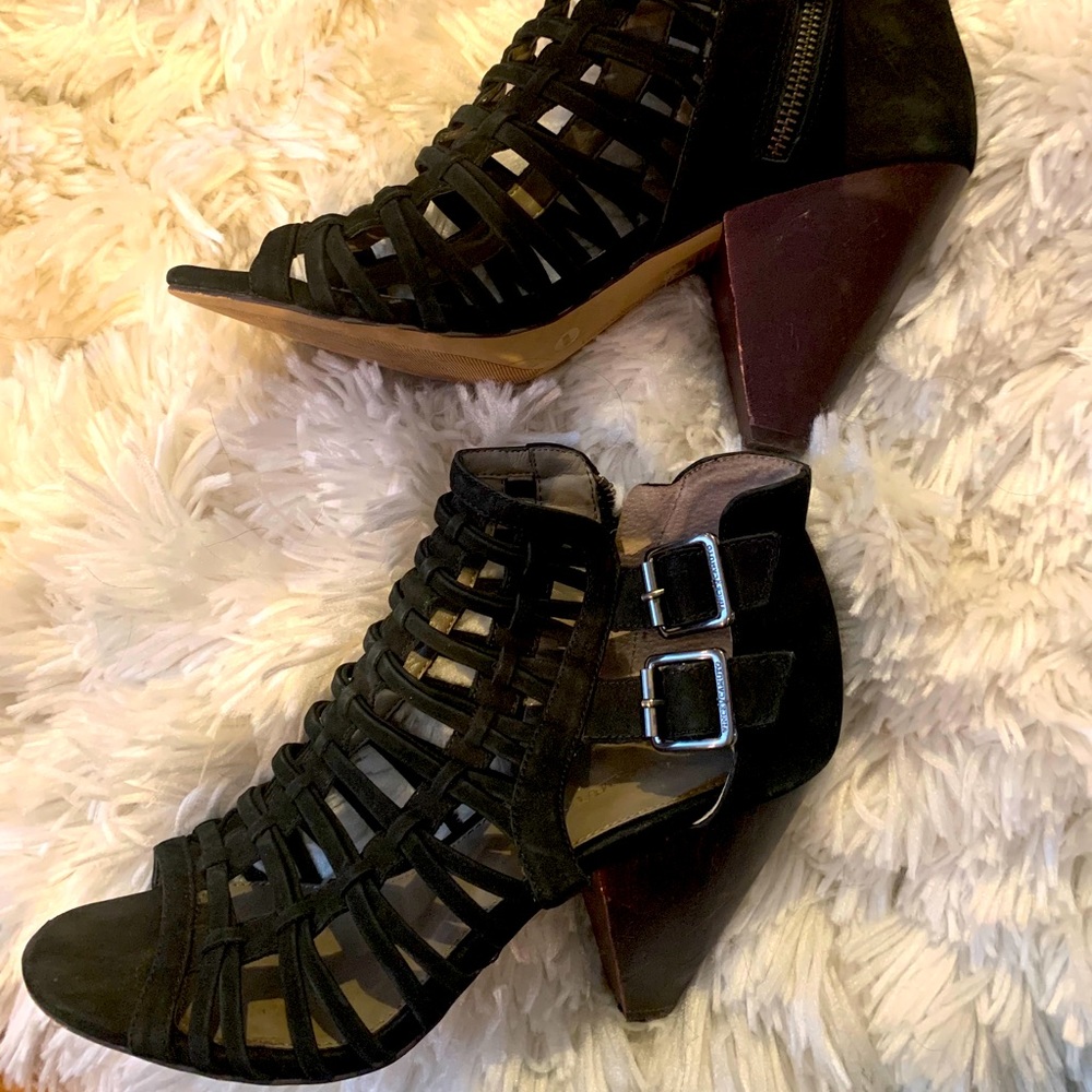 Vince Camuto  Suede open toe bootie size 9.5